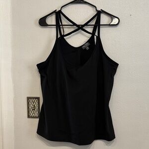 Glitzy Black Camisole Top for Women